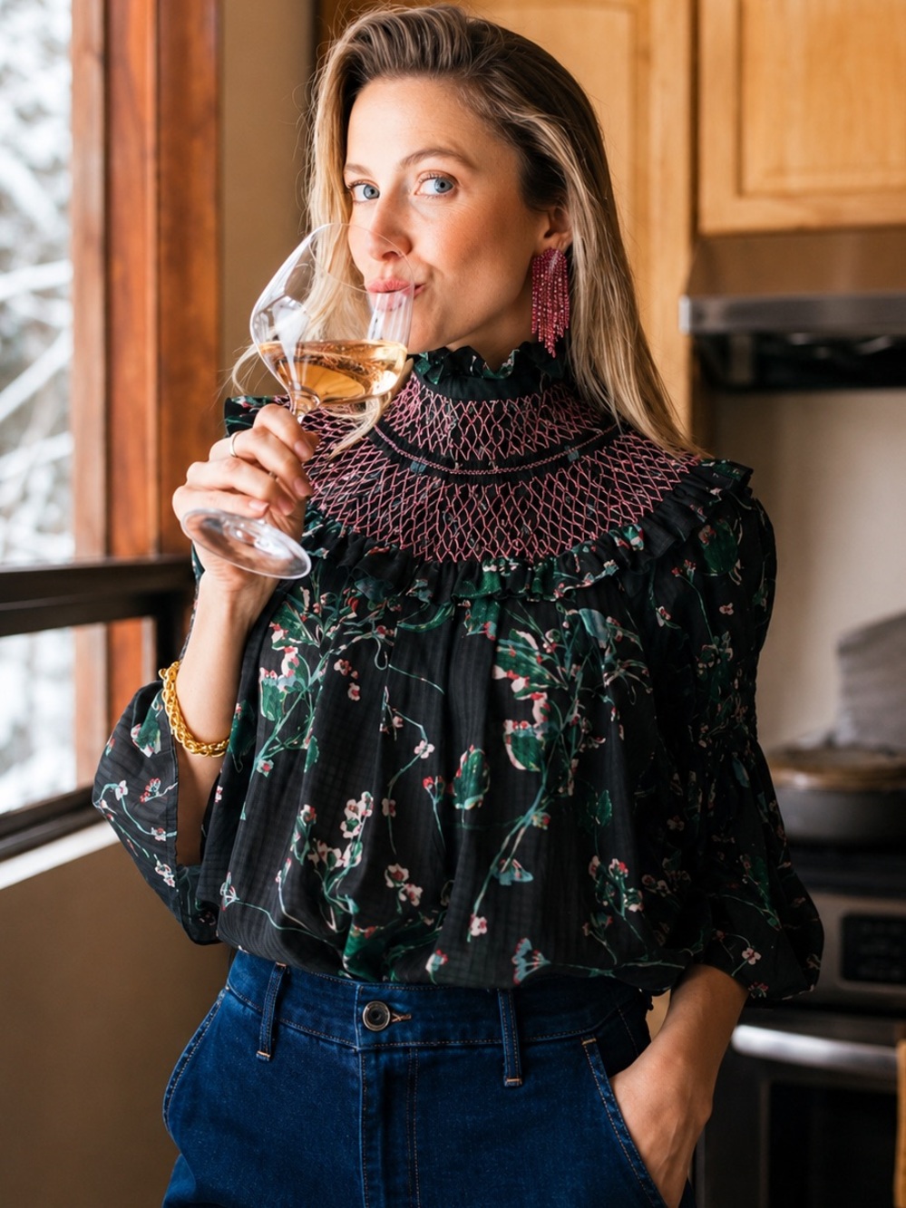 Tuckernuck Jaguar Garden Marion Blouse